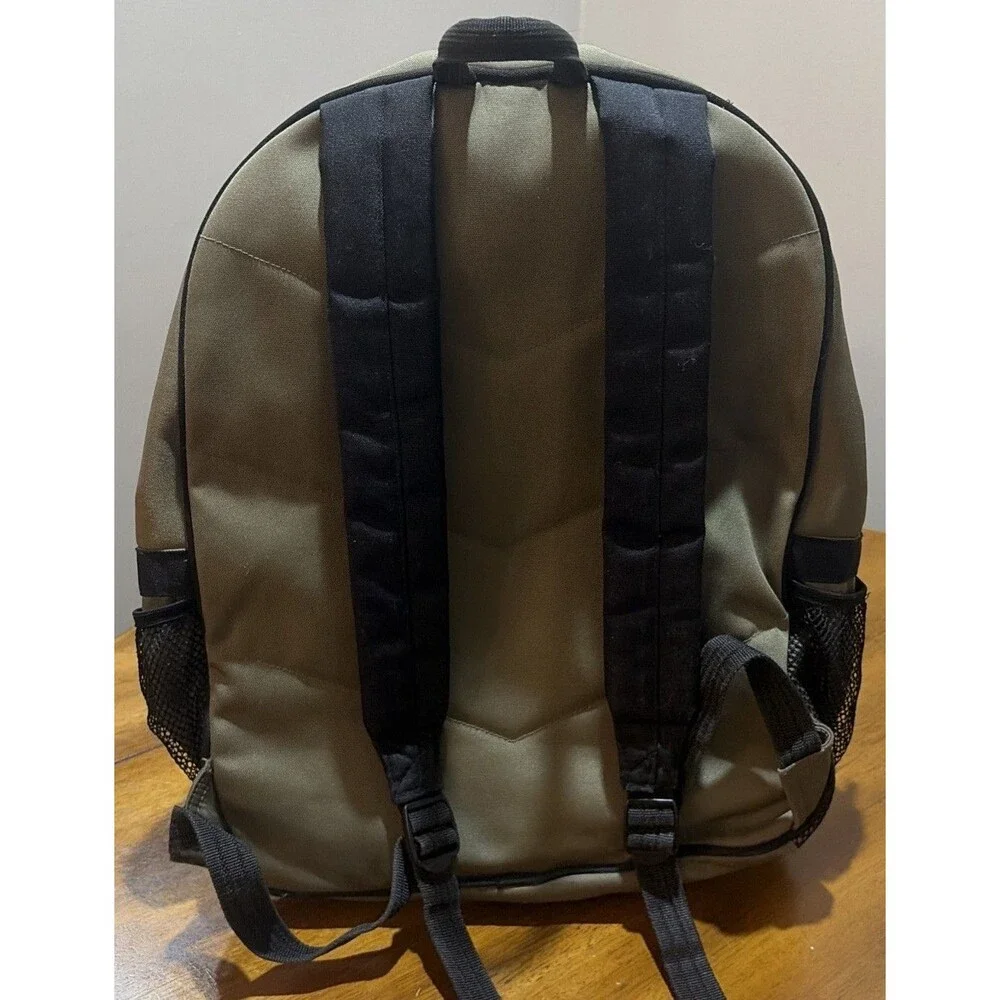 Catini Diaper Bag Backpack Olive Green Black Baby Changing Bag Travel